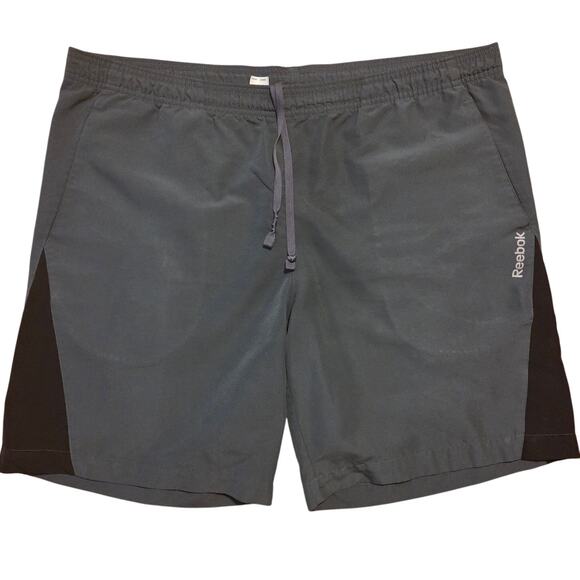 Reebok Men's Athletic Shorts - Grey and Black - Large - Picture 1 of 3